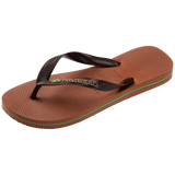 Women's Brazil Logo Flip Flops - RUST/COFFEE