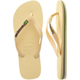 Women's Brazil Logo Flip Flops - BUTTERCREAM