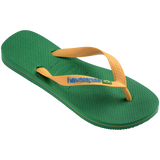 Women's Brazil Logo Flip Flops - GREEN/YELLOW