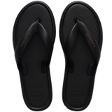 Women's Puffed Up Flip Flops - BLACK