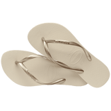 Women's Slim Flip Flops - Beige