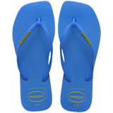 Women's Slim Square Logo Pop Up Flip Flops - BRILLIANT BLUE