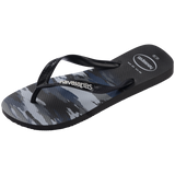 Men's Top Camo Flip Flops - Black/Black/White