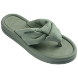 Women's Over Puffed Flip Flops - SMOKE GREEN