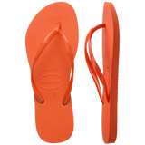 Women's Slim Flip Flops - ORANGE